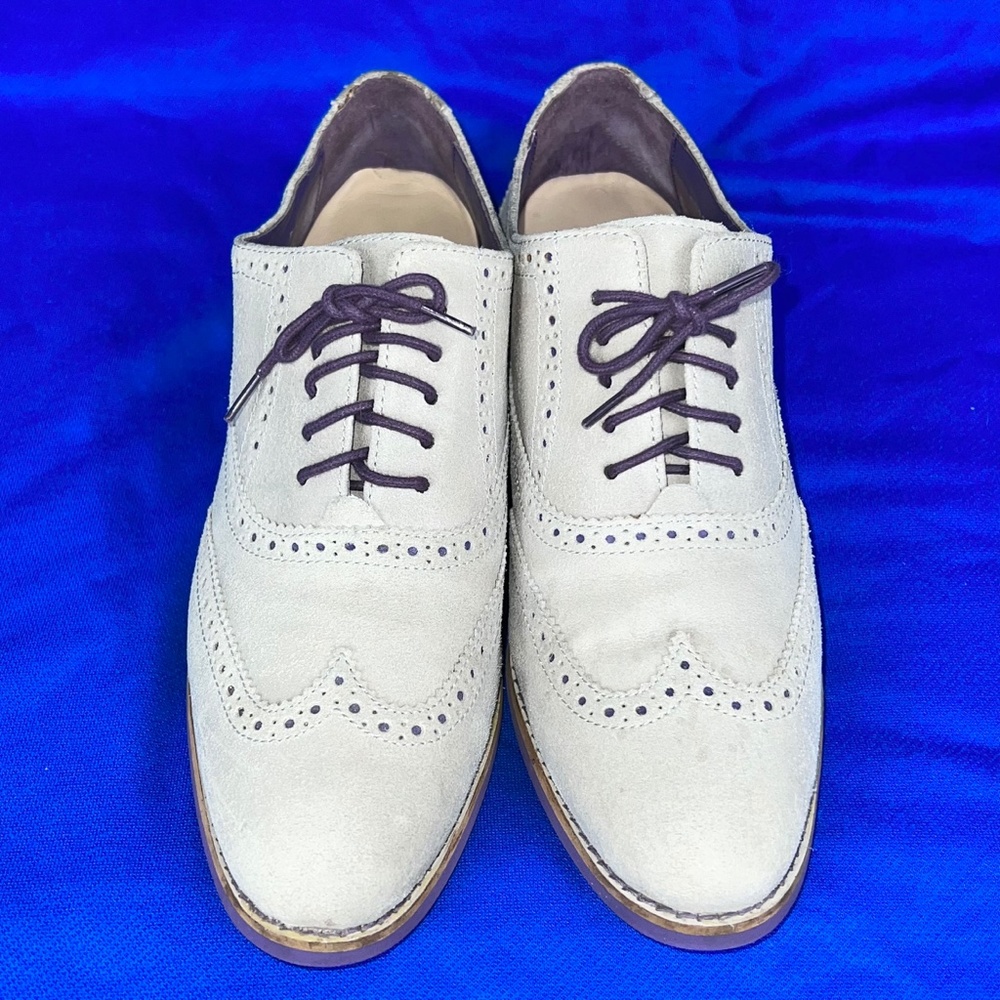🚫SOLD!*|•COLE HAAN•| Alisa Wingtip Oxford • Unique Taupe/Purple* - Picture 2 of 16